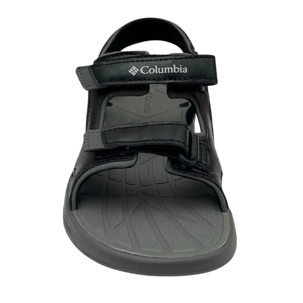 Columbia Youth Boys Girls Techsun Vent Sport Sandal Size 1 Black/Grey Adjustable